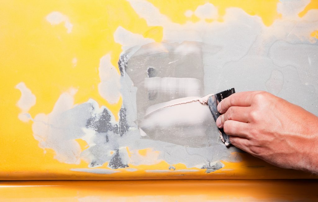 Auto Body Repair, Applying Filler Holland Fiberglass